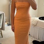 Princess Polly  orange strapless maxi dress Photo 1