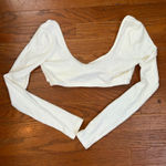 Edikted  Long Sleeve Crop Top White Photo 0