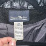 Vintage Hunter’s Run Pure New Wool And Leather Trim Black Long Coat Size 12 Photo 1