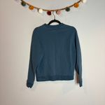 Universal Standard  Blue Riley Raglan Zip Pullover Crew Neck Sweater Photo 4