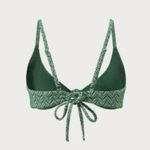 BERLOOK Reversible Geometric Textured Knot Bikini Top ONLY 66 Green Size XS Photo 3