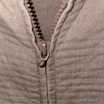 Eileen Fisher  100% Cotton Ribbed‎ Jacket Khaki Zip Up Stand Up Collar Womens Med Photo 3