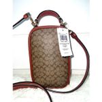 Coach 🎁New!  Micro Signature EVA Phone Crossbody in Khaki/Terracotta Msrp:$250.0 Photo 2