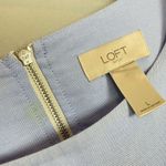 Loft  Outlet Dress Shift Striped Chambray Large Women Black White Blue 3/4 Sleeve Photo 2