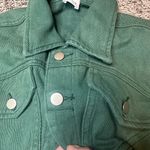 Le lis  Forest Green Cropped Jean Jacket Photo 5