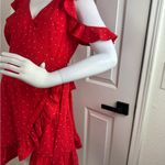 She & Sky Ruffle Dress Burgundy Maroon Dark Red Size L. B15 Photo 2