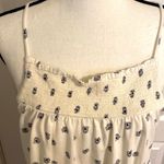 Old Navy || White/navy print spaghetti strap baby doll tank top Photo 1