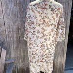 Wild Jasmine Cream Floral Kimono Duster Size 3X Tan Photo 4