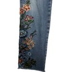 Driftwood  Jeans Women 30 Classic Fit Jackie Floral Embroidered Denim Boho Fringe Photo 2