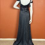 Maryam Torabi custom black maxi dress formal gown in soft fabric. E48 Blue Size 6 Photo 2