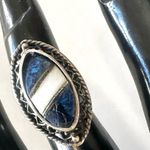 925 Sterling Silver Ring with Lapis and Mother of Pearl Photo 8