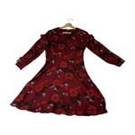 Lucky Brand  Long Sleeve Dress Womens Size 2 Burgundy Whimsigoth Dark Romantic Photo 11