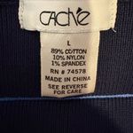 Cache  Navy and White Striped Blazer Photo 3