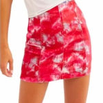 Free People Modern Femme Tie-Dye Denim Skirt - 4 Photo 0