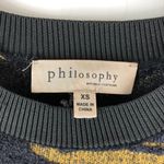 Philosophy Sweater Crew Neck Tiger Stripe Textured Brown Black XS Photo 2