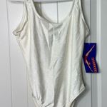 Jantzen NEW  women’s cream soft ribbed textured low‎ cut back one piece swimsuit Photo 0