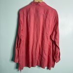 J. Jill Love Linen Essential Shirt In Coral Long Sleeve Button Up Size 3X Photo 2