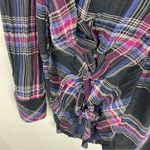 Free People Women's Nordic Day Plaid Long Sleeve Top Purple Photo 2