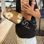 Coach NWT  Teri Shoulder‎ Bag In Signature Canvas With Floral Print Photo 5