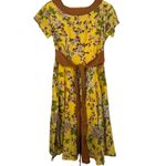 Magic  Vintage Bohemian Cottagecore Peasant Artsy Garden Midi Sundress M Photo 5