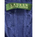 Ralph Lauren Lauren  Royal Blue Cable Knit V Neck Tunic Sweater Women's Size XL Photo 6