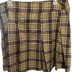 Jolt  Tan Plaid Skirt With Front Flap Size X-Large Photo 0