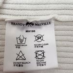 Brandy Melville Y2K Cropped Henley Style 1/4 Button Ribbed Top Ivory Women’s S Photo 6