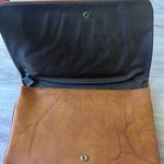 Handmade Genuine Leather Western Clutch Purse | Saddle stitch Boho Southwestern Brown Photo 2