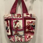 Handmade Adorable quilted ladies with flowers possibly  shopper tote motivation Photo 0