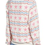 Wildfox Sea Stars & Stripes Baggy Beach Sweater Sweatshirt size Large Photo 2