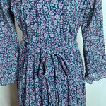 Banjanan Blue Miranda bracelet sleeve maxi dress in mini floral print size S Photo 8
