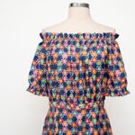 Saloni. Juli B Silk Jumpsuit. Blue Size 8 Photo 6