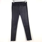 Rag and Bone Hyde Genuine Leather Panel Jeans Size 27 Coal Photo 11