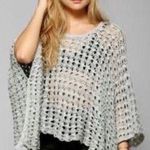 Urban Outfitters Light teal knit poncho never worn Photo 1