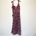 Lulus NWT LULU’S Illustrious Aura Plum Purple Floral Bustier Tie Strap Maxi Dress L Photo 10