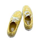 Vans  Women's Size 7 Yellow Floral Print Lace-Up Sneakers Photo 2