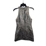 Alice + Olivia Alice Olivia Silver Gold Beaded Embellished Cocktail Mini Dress Size 4 Photo 8