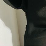 ZARA  New Black Long Round Neck Draped Short Sleeves Dress with Slit Size L Photo 10