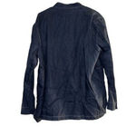 Linen Women's 1X Blue Embroidered Floral Vintage Jacket Photo 1