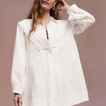 Free People  Cherry Mini Dress in Optic White Medium Western Bohemian Photo 0