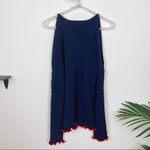 Opening Ceremony  Navy Cold Should Knit Top with Braided Sleeves Photo 3