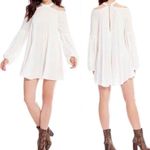 Free People Sz S Drift Away Cold Shoulder Tunic Top Mini Dress White Photo 14