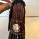 Vintage Valentina Pell Stampati Leather Cosmetic Bag w Mirror Crocodile Photo 6