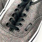 Vans  Black Glitter Lace Up Low Top Canvas Sneakers, Size 8 Photo 8