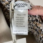 Cocogio Granny Square crochet alpacablend BoHo poncho wrap cardigan OS Italy NEW Tan Size undefined Photo 5