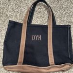 VTG 90s LL Bean Boat & Tote Bag USA Canvas Rare Black Brown medium Photo 0