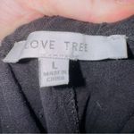 Love Tree Black high Waisted Linen Blend Straight Leg Ankle Crop Pants large Photo 3