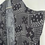 PPLA  Black Boho Kimono Patchwork Long Line Open Front Festival Size M Photo 2
