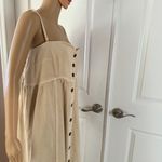 NANUSHKA Kaia Denim Button-Front Maxi Dress w/ Removable Straps Photo 11