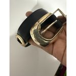 Brighton  BLACK LEATHER BELT WITH SILVER‎ COWGIRL COWBOY HEART CONCHO  SIZE M 35" Photo 2